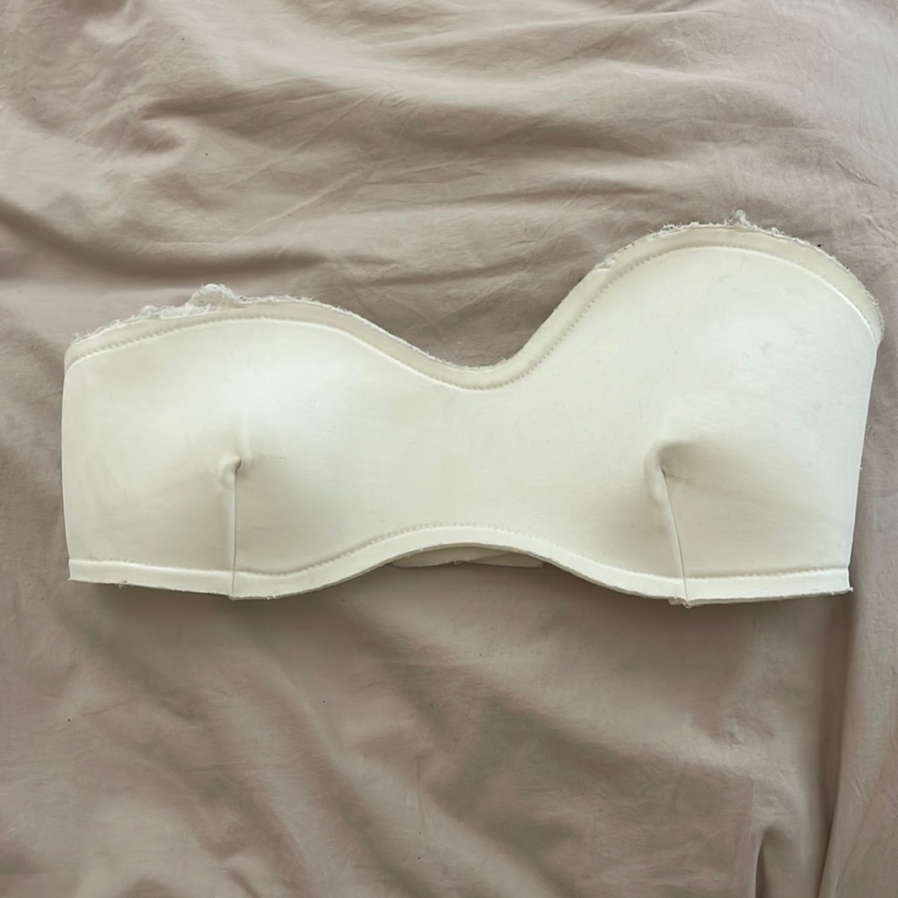 Jacquemus neoprene bra white